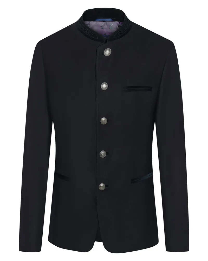 Poldi Traditioneller Janker mit Wappenknöpfen und Stehkragen in Marine