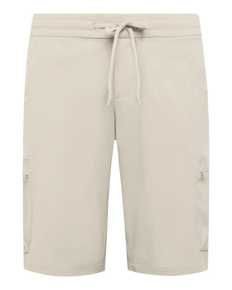 DUNO Glatte Cargoshorts in Stretch-Qualität in Beige
