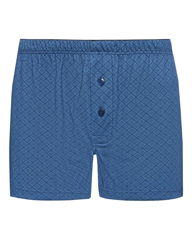 Novila Gemusterte Boxershorts aus Baumwolle mit Komfortbund in Marine