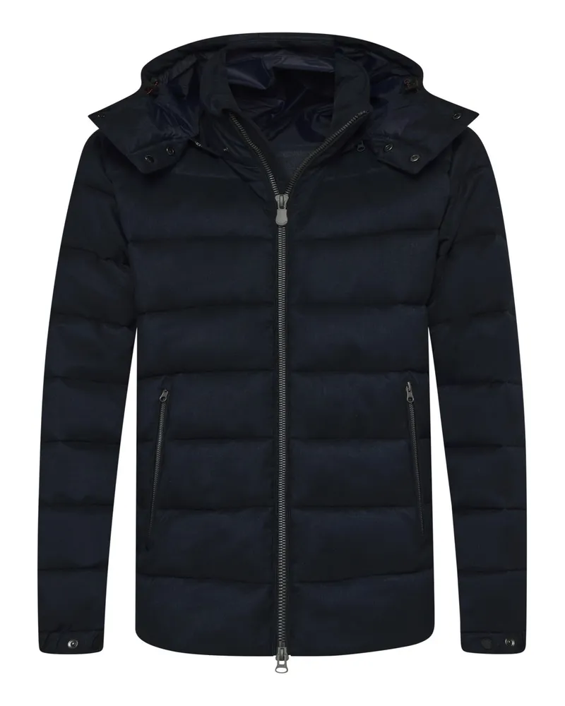 Save The Duck Steppjacke Constantin in Woll-Haptik mit Kapuze und PLUMTECH®-Ausstattung in Marine