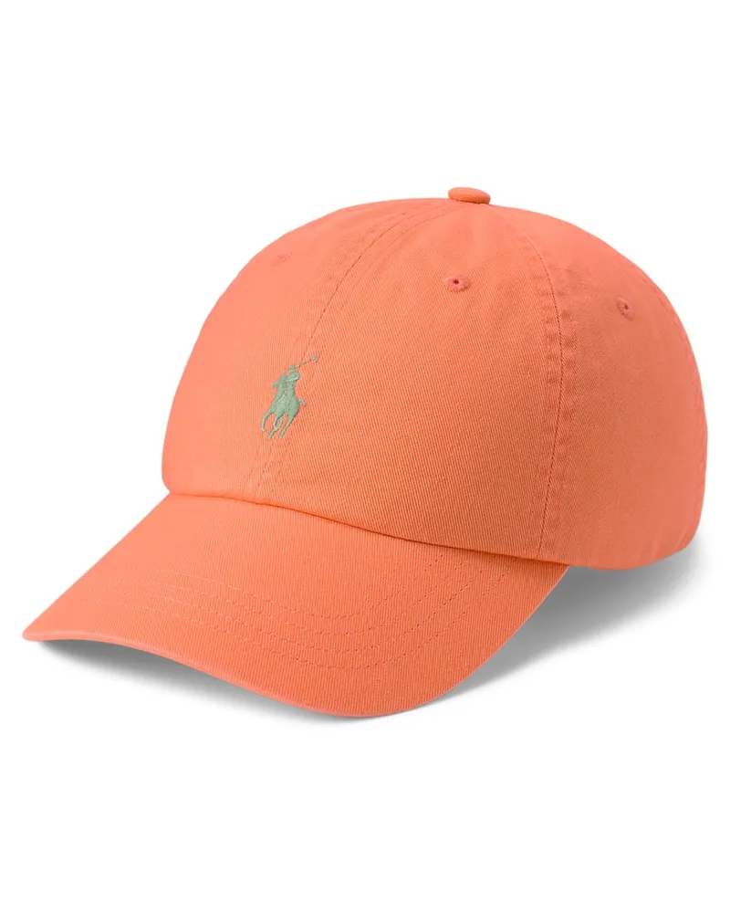 Ralph Lauren Cap aus Baumwoll-Twill mit Pony-Stickerei in Orange