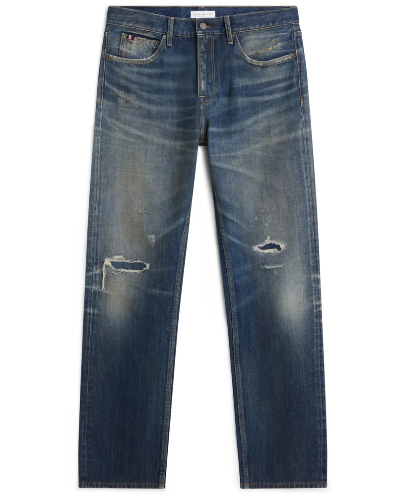 Tommy Hilfiger Distressed Jeans Dover in Washed-Optik, Regular Straight Fit in Denim