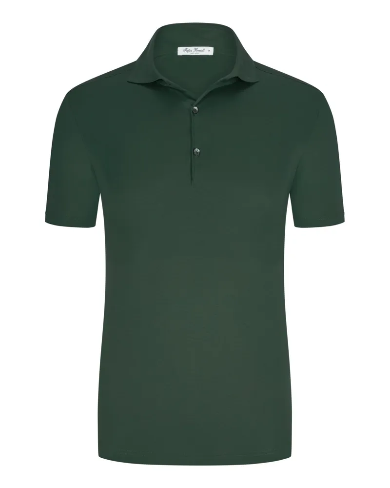 Stefan Brandt Jersey-Poloshirt aus edler Urpima Sea Island® Baumwolle in Dunkelgrün