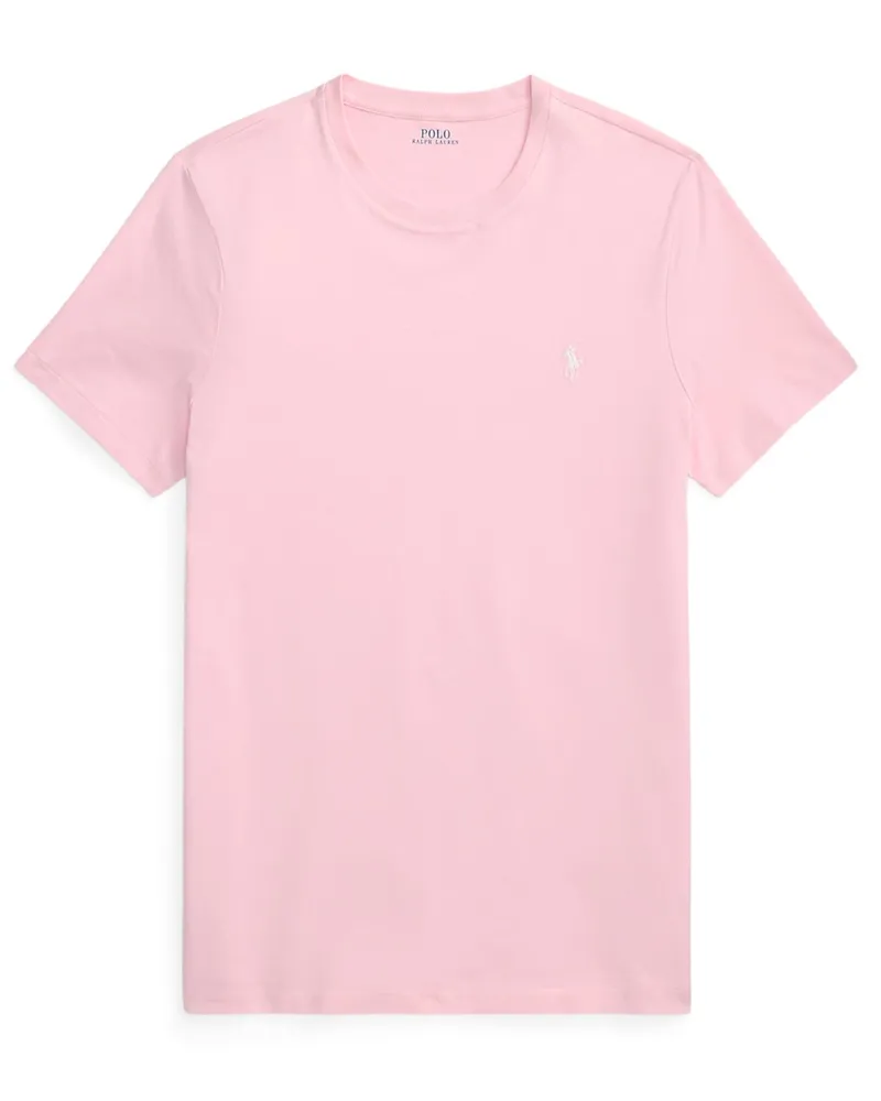 Ralph Lauren Leichtes T-Shirt mit Pony-Stickerei, Custom Slim Fit in Pink