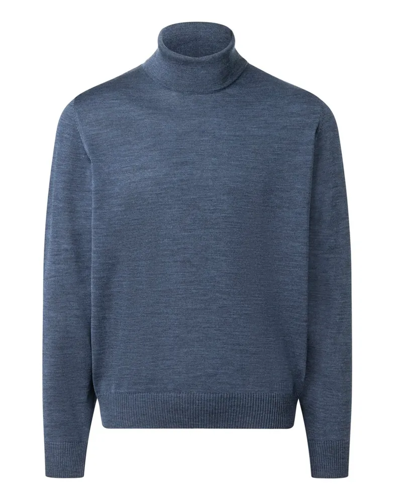Maerz Leichter Rollkragenpullover aus Superwash-Merinowolle, Regular in Denim