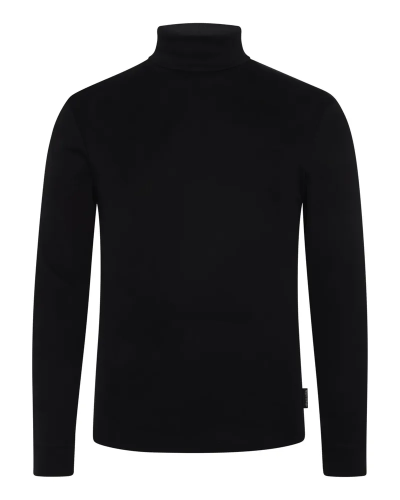Marc O'Polo Leichtes Jersey-Rollkragen-Sweatshirt aus Baumwolle in Schwarz