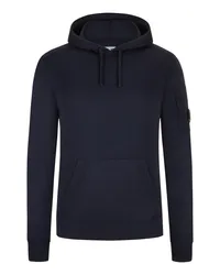 C.P. Company Leichter und flauschiger Baumwoll-Stretch-Hoodie Marine