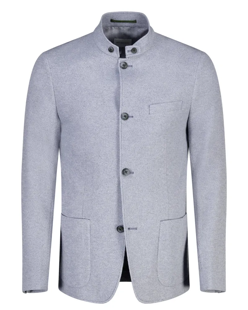 Roy Robson Teilgefüttertes Jersey-Sakko mit Stehkragen und Struktur, Slim Fit in Hellblau