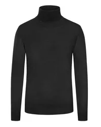 Tom Rusborg Rollkragenpullover aus Merinowolle Schwarz