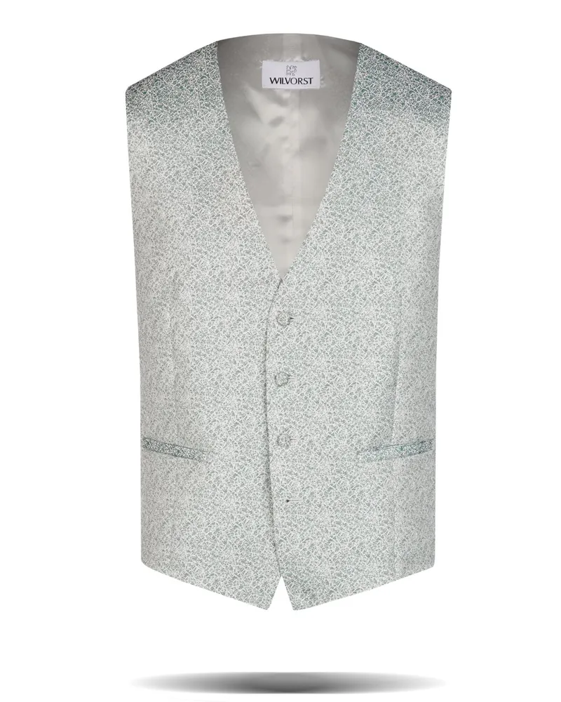 Wilvorst Festliche Weste mit feinem Muster in Grün