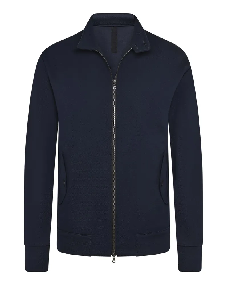 Harris Wharf London Blouson Harrington aus Baumwolle mit Stehkragen und Zip in Marine