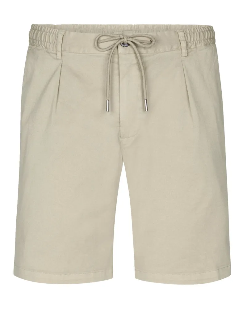Profuomo Leichte Bermudashorts mit Stretch und Bundfalte in Sand