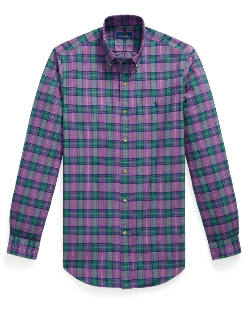 Ralph Lauren Oxfordhemd aus Baumwolle mit Karomuster in Lila