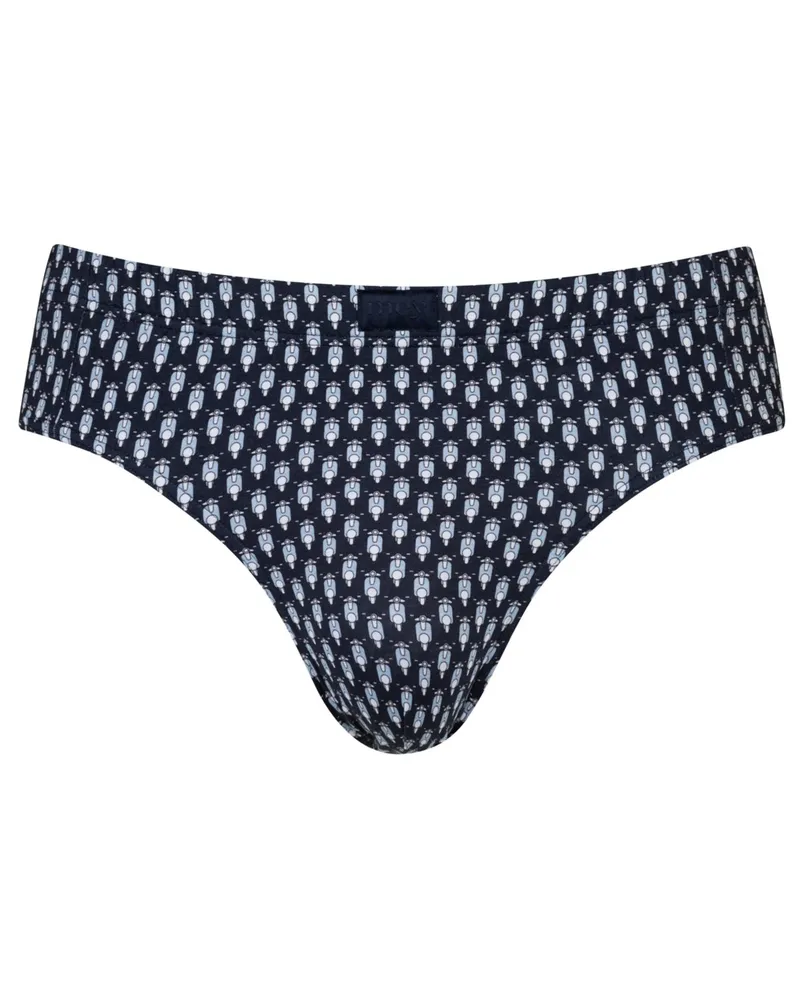 Mey Slip aus softem Modal-Jersey mit Roller-Print in Marine