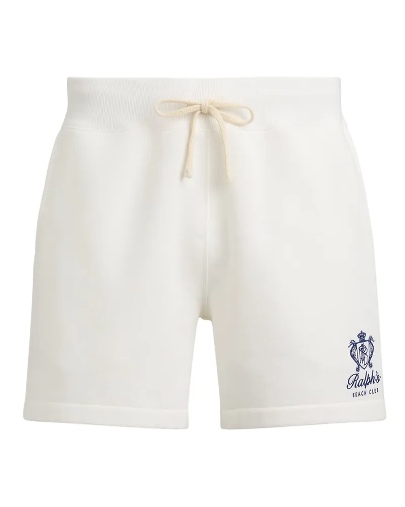 Ralph Lauren Sweatshorts mit Beach Club-Stickerei, Relaxed Fit in Offwhite