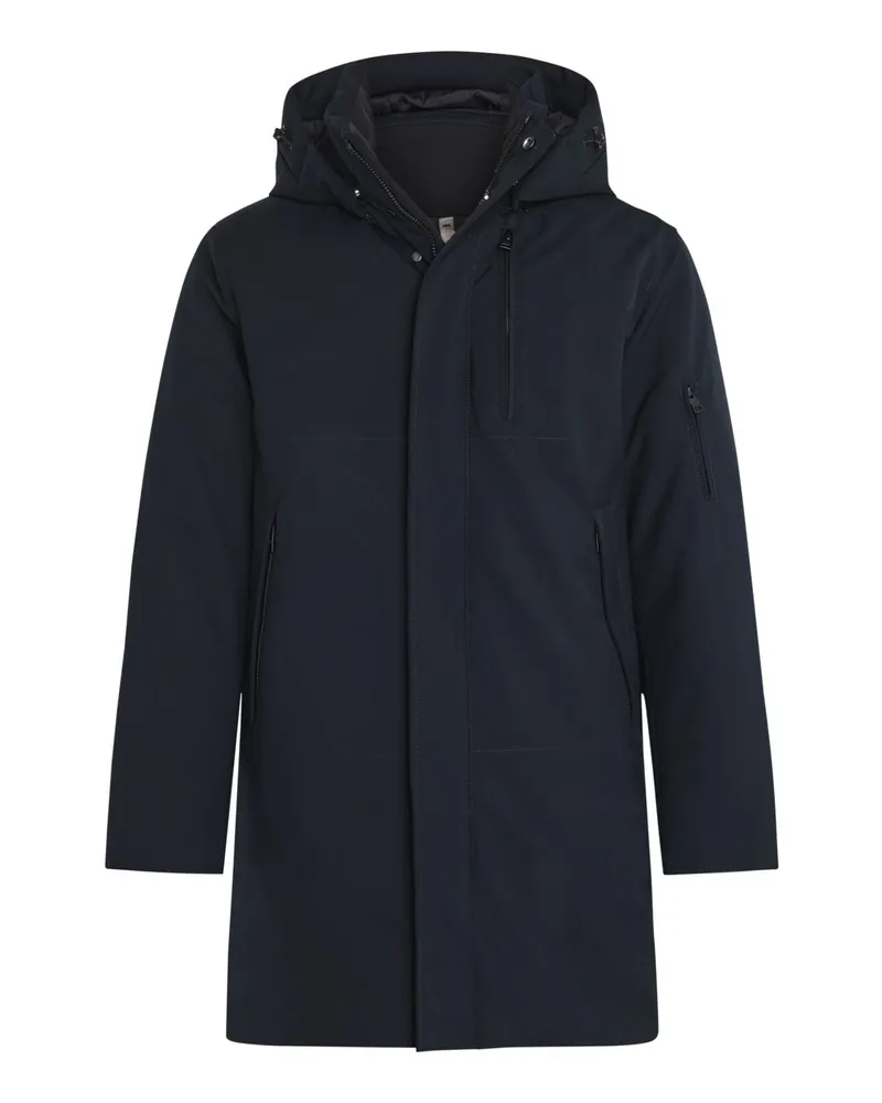 DUNO Wasserdichter Daunenparka mit Kapuze mit Kordelzug in Marine