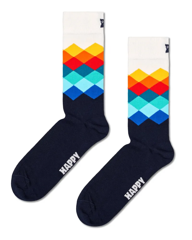 Happy Socks Faded Diamond Socken mit Farbverlauf in Multicolor