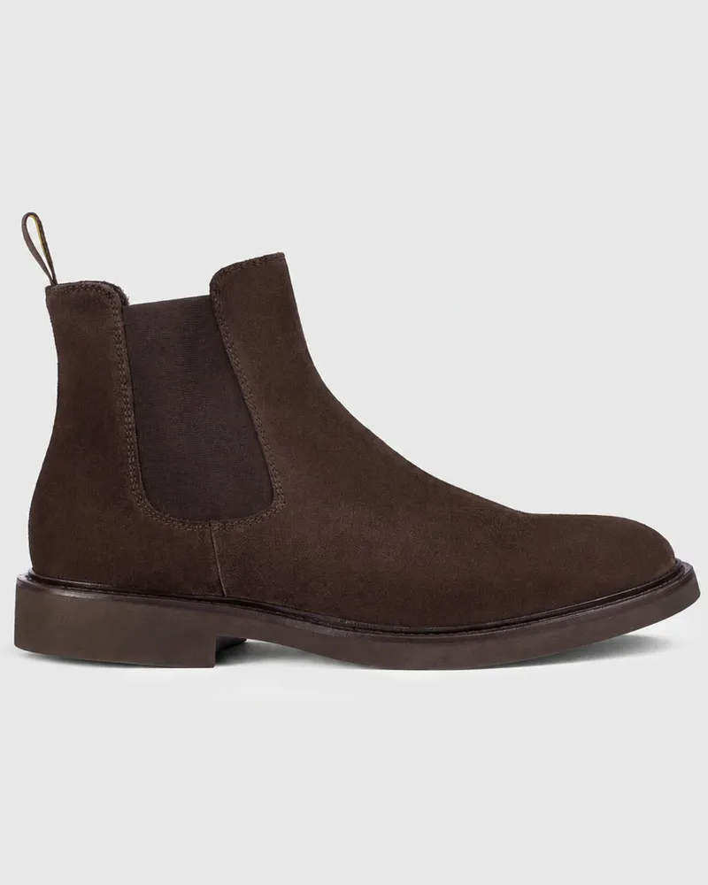 Doucal´s Chelsea Boots aus softem Veloursleder in Dunkelbraun