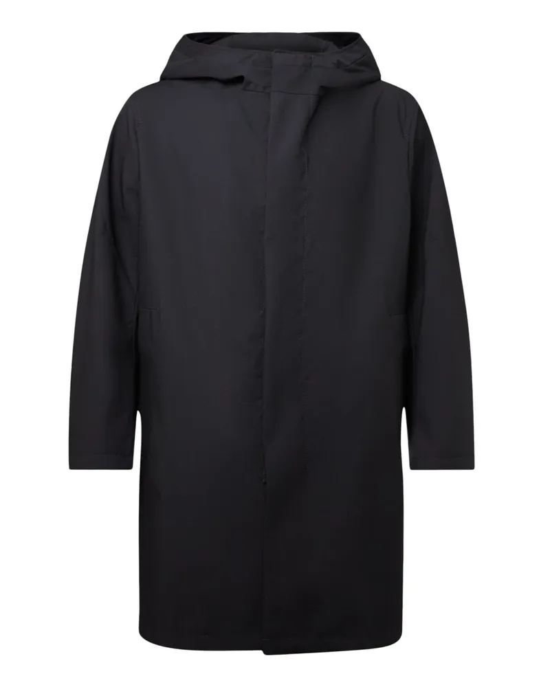 Drykorn Sportlicher Mantel Naukano mit Kapuze aus Techno-Viskose in Schwarz