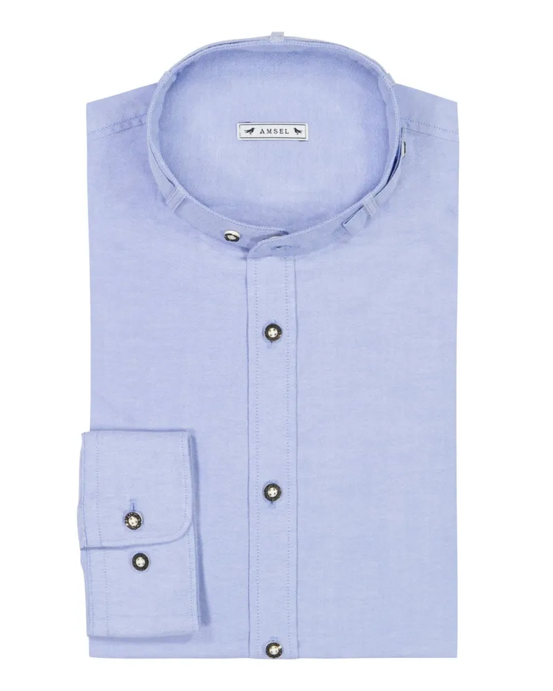 Amsel Trachtenhemd mit Stretchanteil, Slim Fit Hellblau