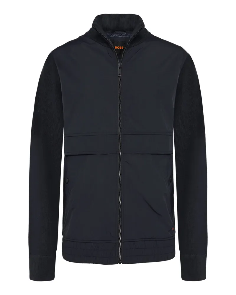 HUGO BOSS Blouson Kobello mit Zip und Stehkragen in Marine