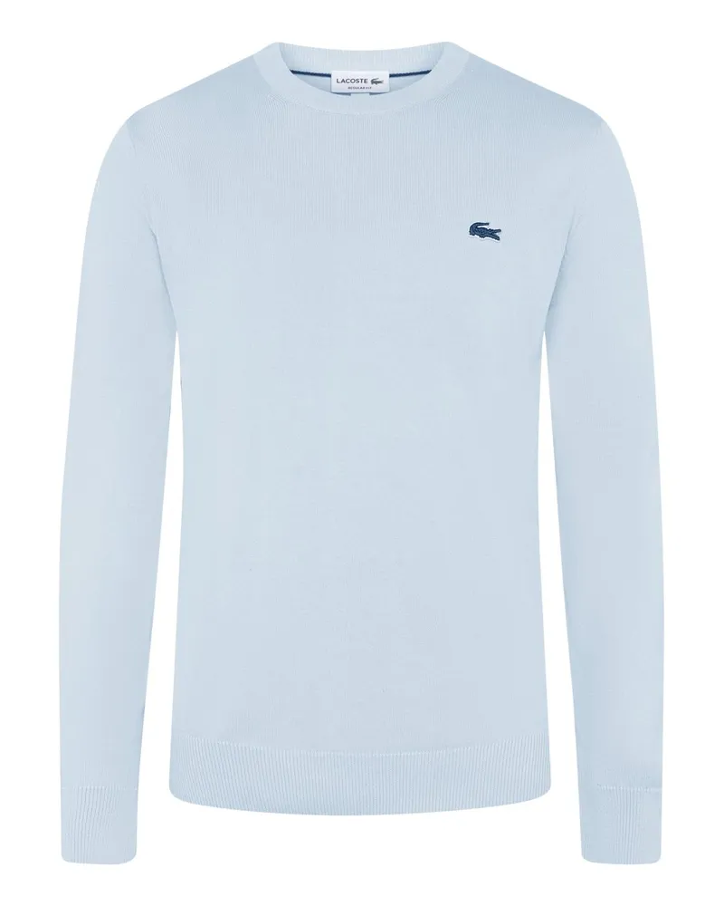 Lacoste Leichter Pullover aus einem Baumwollgemisch in Hellblau