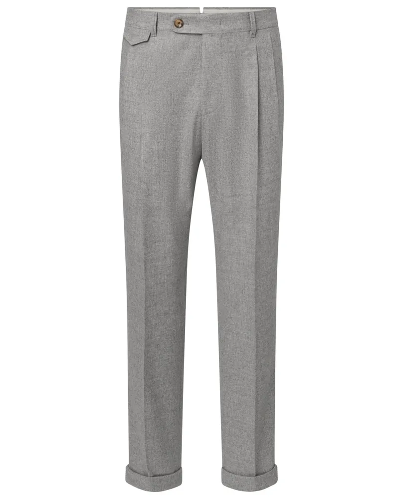 windsor. Anzughose aus Wolle mit Stretchanteil, Shaped Fit in Grau