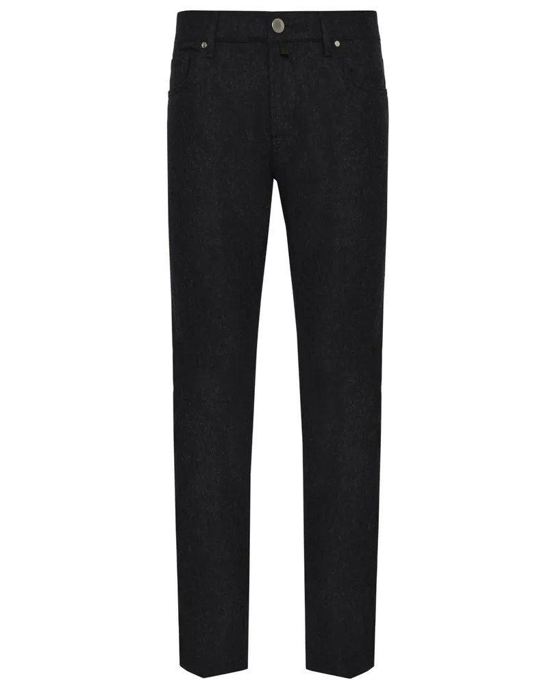 Jacob Cohën 5 Pocket-Flanellhose Bard, Slim Fit in Anthrazit