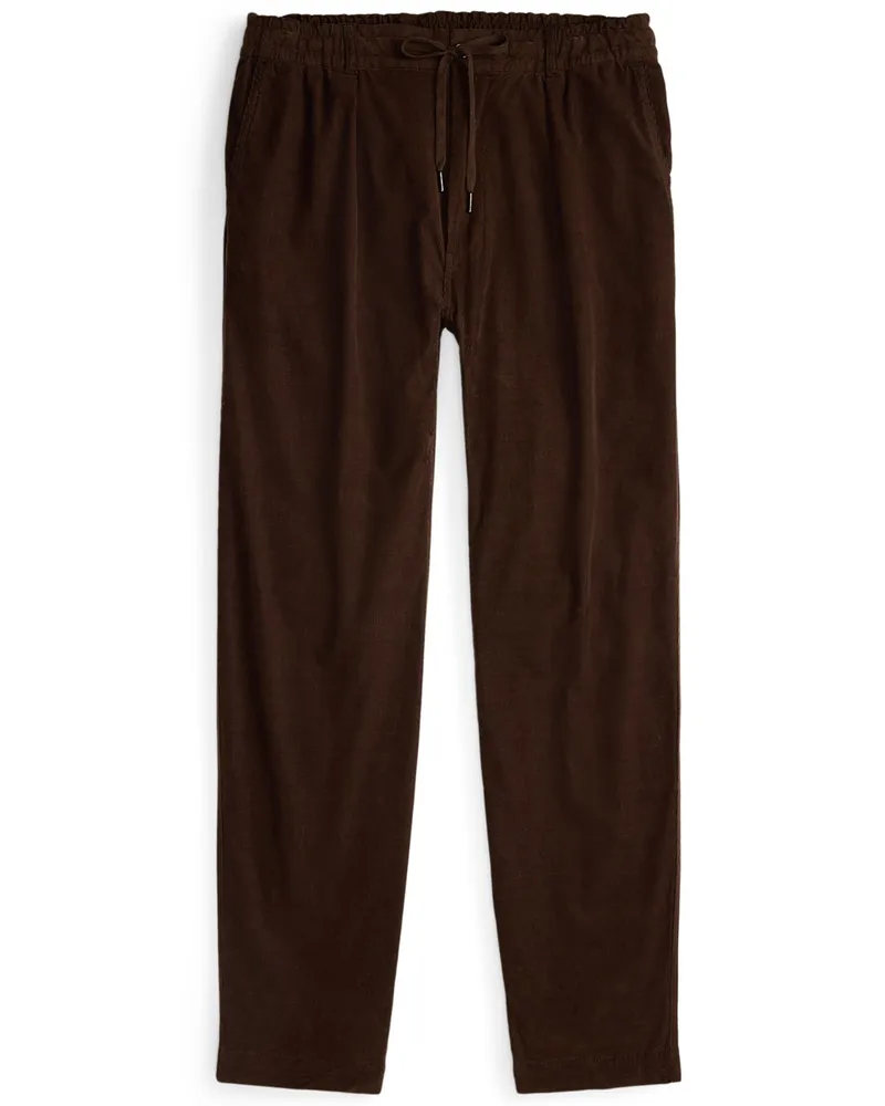 Ralph Lauren Cordhose Lateef mit Stretch und Bundfalte, Slim Taper Fit in Braun