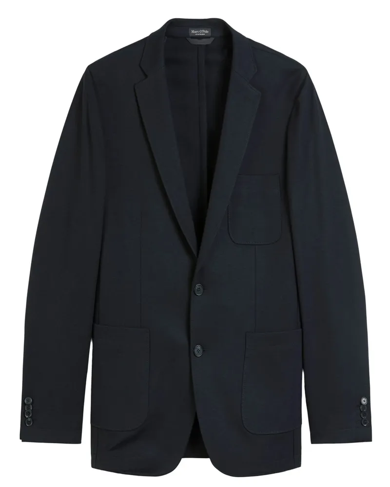 Marc O'Polo Ungefüttertes Jerseysakko mit Stretchanteil, Shaped Fit in Marine