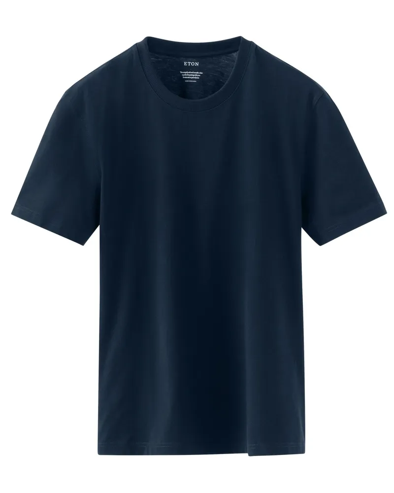 Eton Changierendes T-Shirt in Jersey-Qualität in Marine