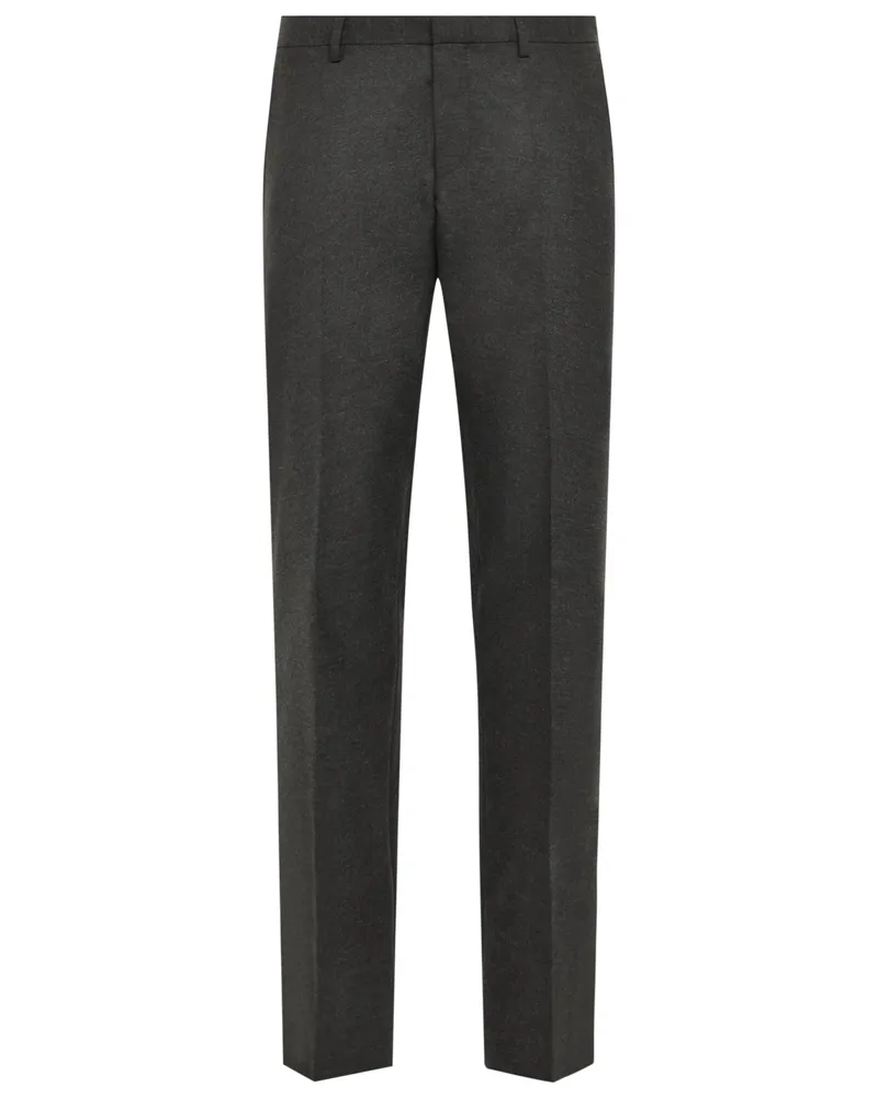 Roy Robson Flatfront-Anzughose aus Tech-Flanell mit Bügelfalte, Slim Fit in Dunkelbraun