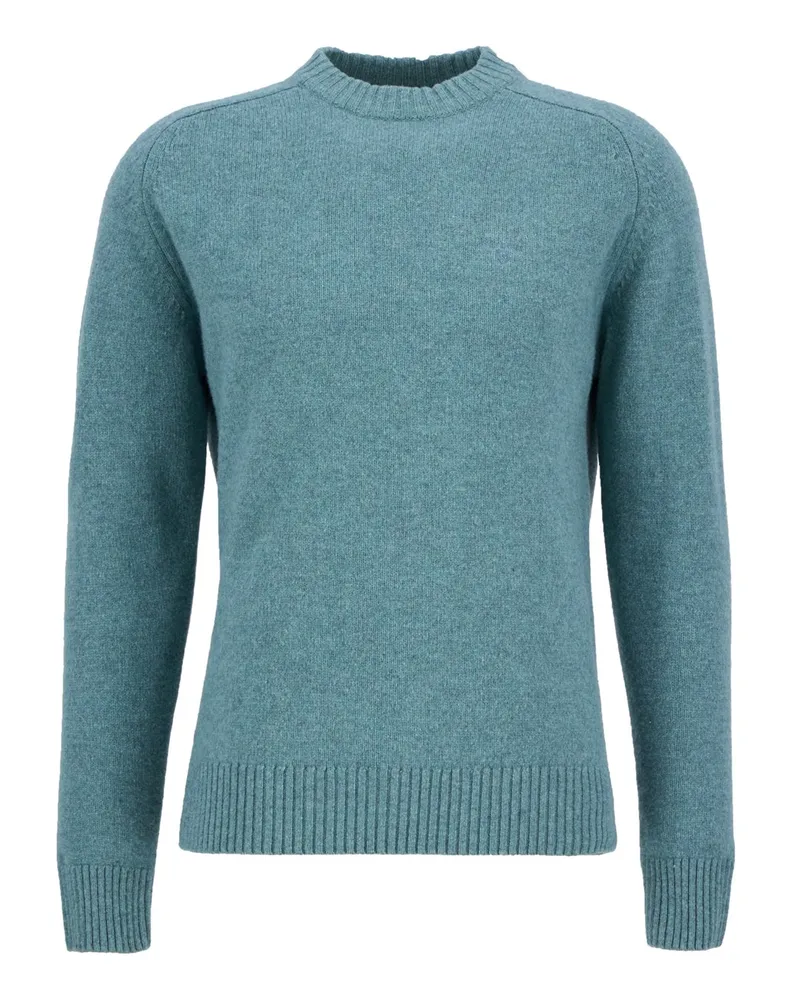 Barbour Softer Pullover Grangetown aus Wolle mit Raglanärmeln in Blau