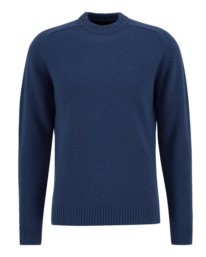 Barbour Softer Pullover Grangetown aus Wolle mit Raglanärmeln in Blau