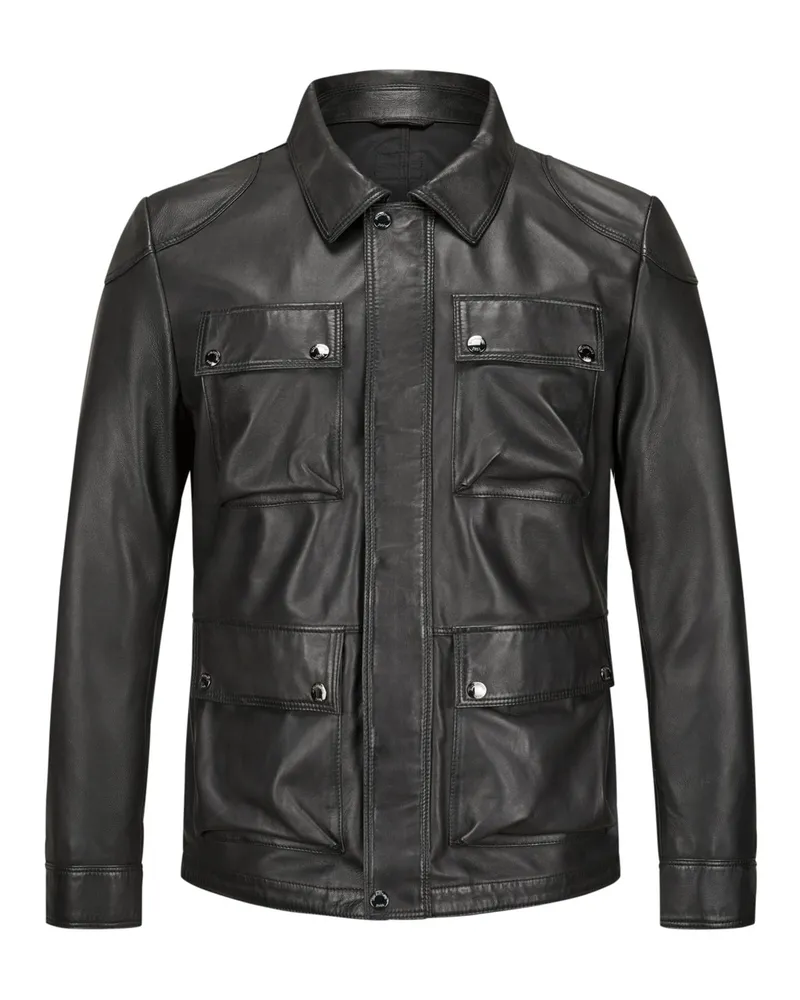 Milestone Leder-Fieldjacket MSAlexis aus Lammleder in Schwarz