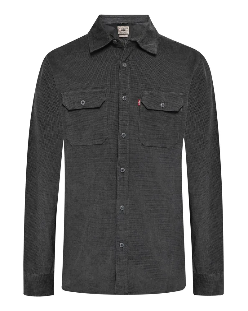 Levi's Unifarbenes Workers-Overshirt in Cord-Qualität, Relaxed Fit in Dunkelbraun