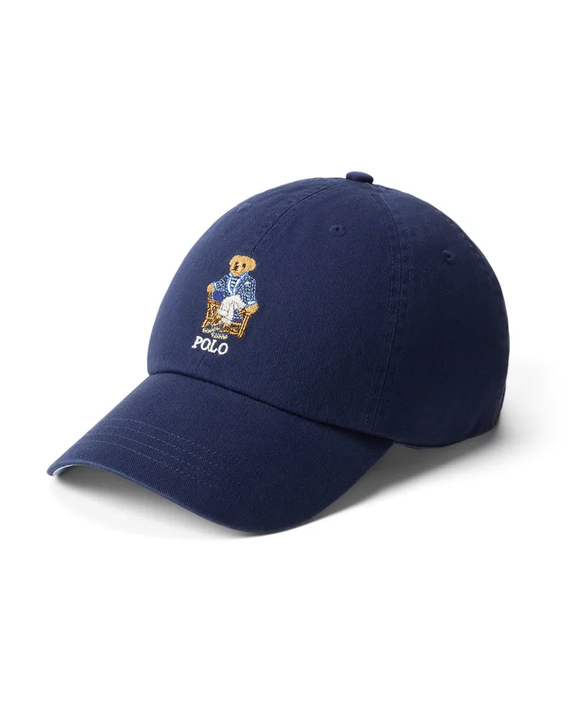 Ralph Lauren Cap aus Baumwolle mit Polo-Bear-Aufnäher in Marine