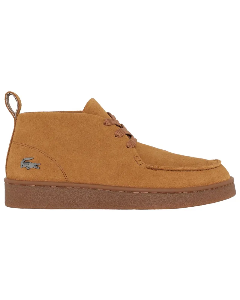 Lacoste Sneaker Baseshot Chukka mit Steppnaht und Zuglasche in Cognac