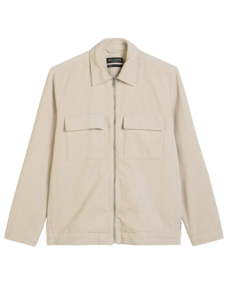 Marc O'Polo Overshirt aus Bio-Baumwoll-Cord, Regular Fit in Offwhite