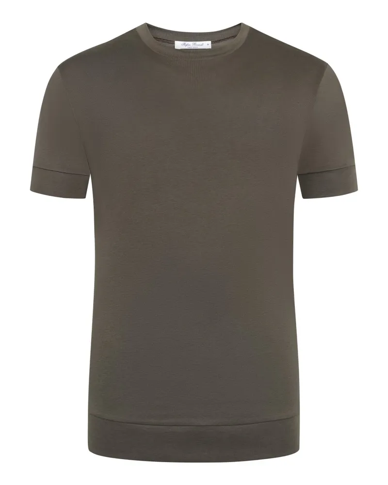 Stefan Brandt T-Shirt aus Pima-Baumwolle in Braun