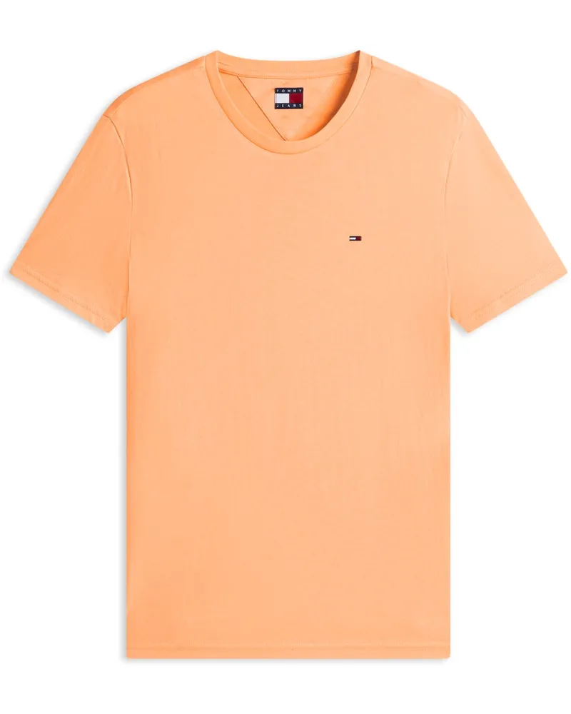 Tommy Hilfiger Leichtes T-Shirt mit Logo-Stickerei in Orange