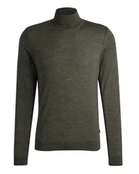 HUGO BOSS Leichter Rollkragenpullover aus Schurwolle Braun