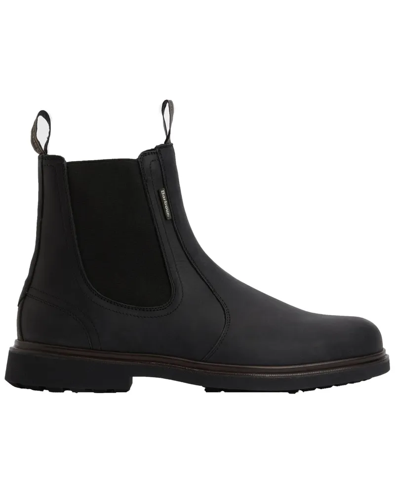 Barbour Chelsea-Boots Hale aus gewachstem Leder in Schwarz