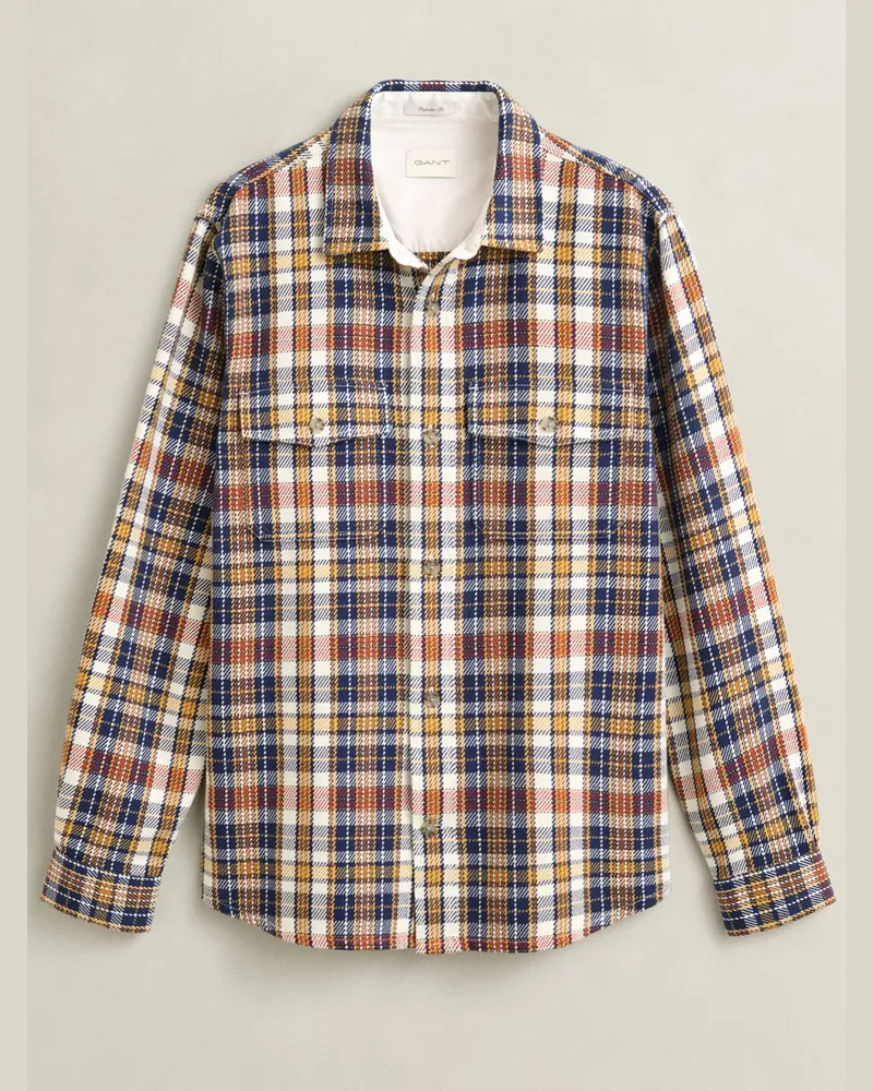 Gant Overshirt aus Baumwolle mit Karomuster, Regular Fit in Multicolor