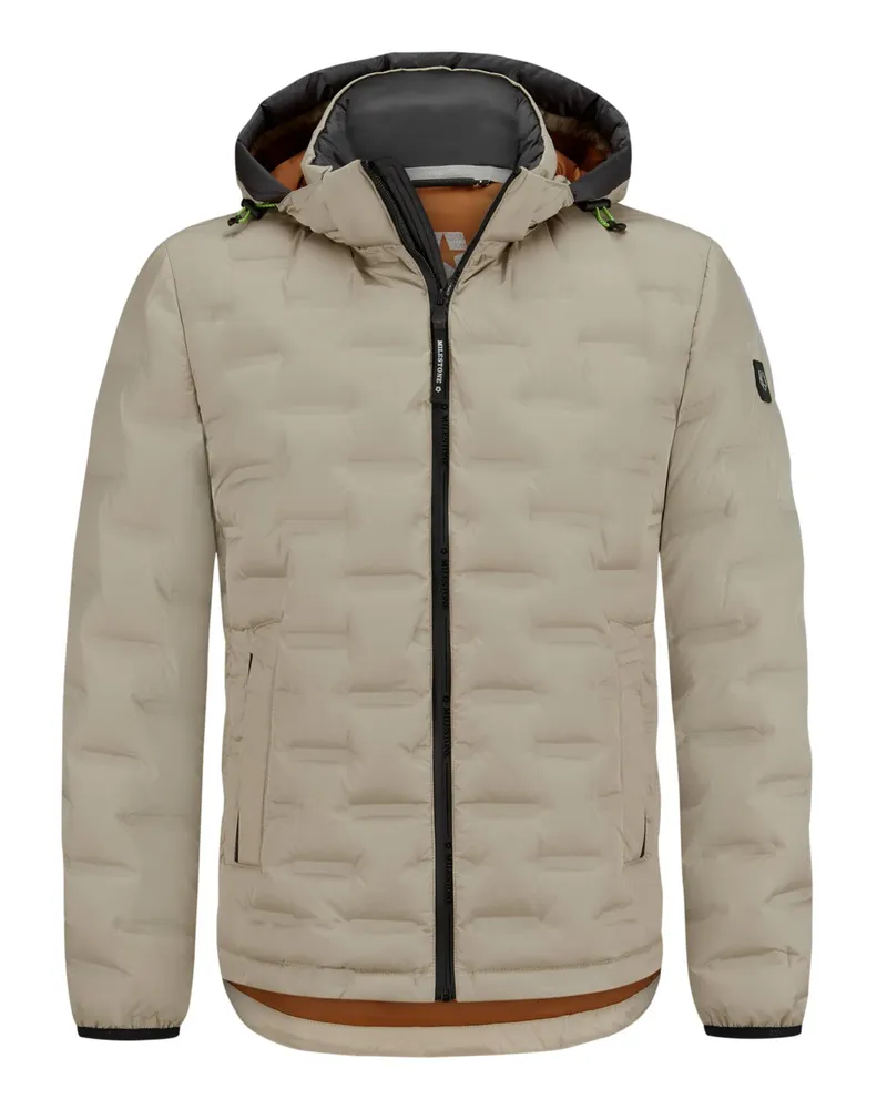Milestone Daunenjacke Brayden mit innovativer Heatpress-Steppung in Beige