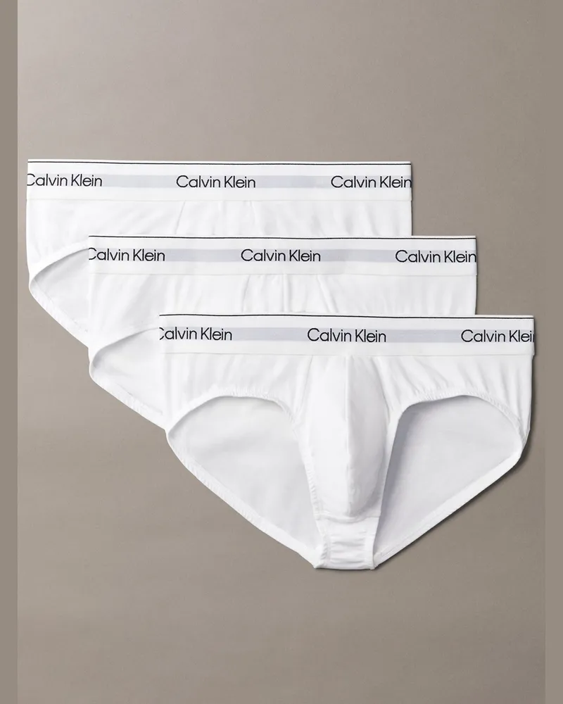Calvin Klein 3er Pack Slips mit Stretchanteil in Weiß