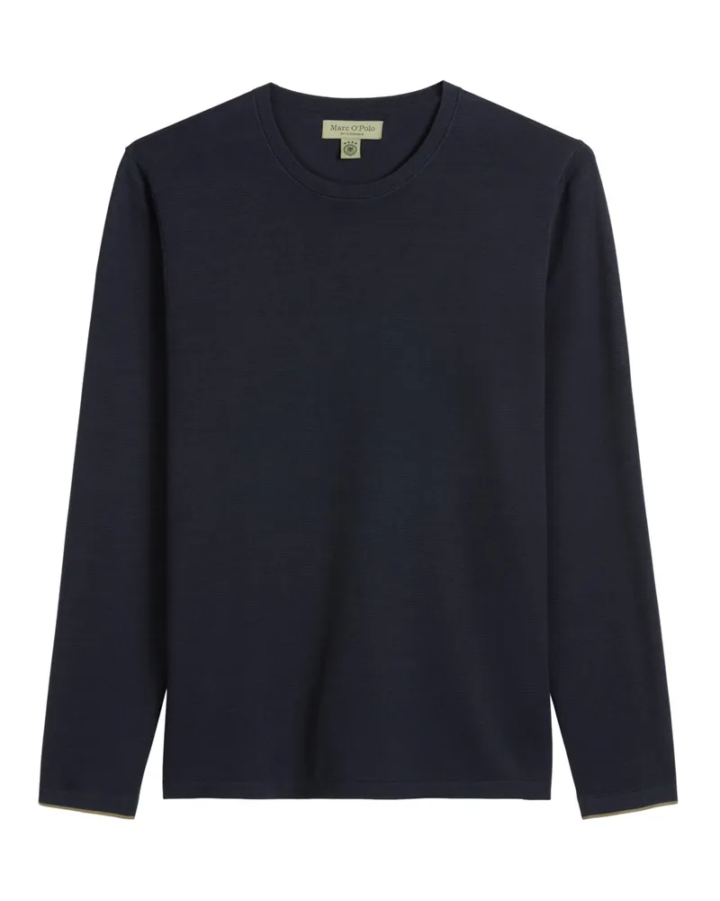 Marc O'Polo Pullover aus leichtem Baumwollstrick, DFB Travel Collection in Marine