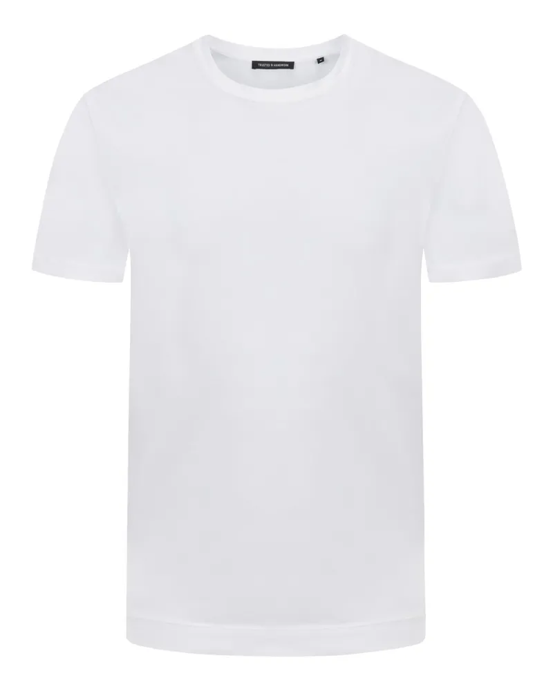 Trusted Handwork Glattes T-Shirt aus Pima-Baumwolle in Weiß