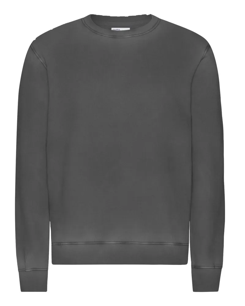 COLORFUL STANDARD Sweatshirt aus Bio-Baumwolle in Washed-Optik in Anthrazit