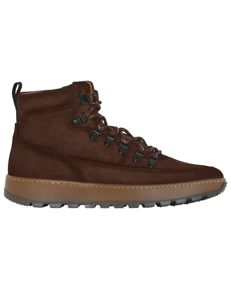 Magnanni Handgefertigte Boots aus Rauleder mit rutschfester Profilsohle in Cognac